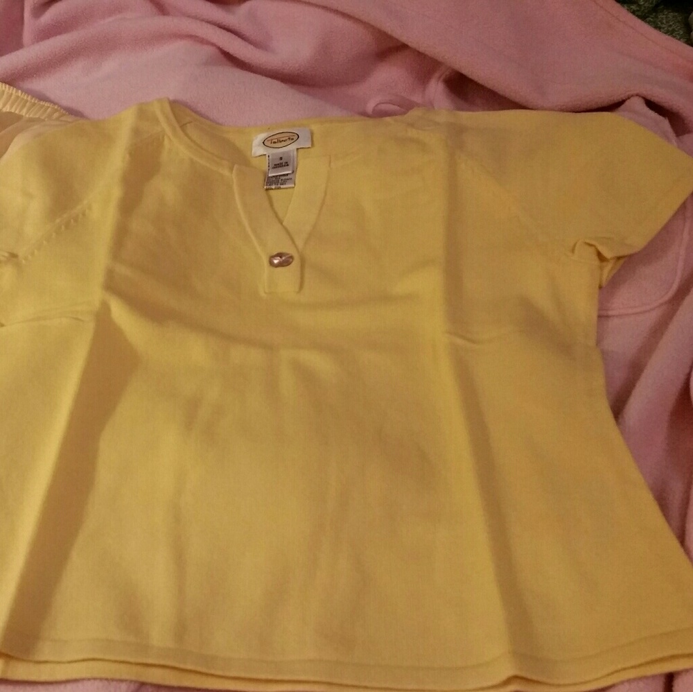 Cotton short sleeve sweater